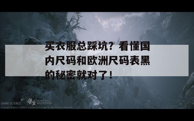 买衣服总踩坑？看懂国内尺码和欧洲尺码表黑的秘密就对了！
