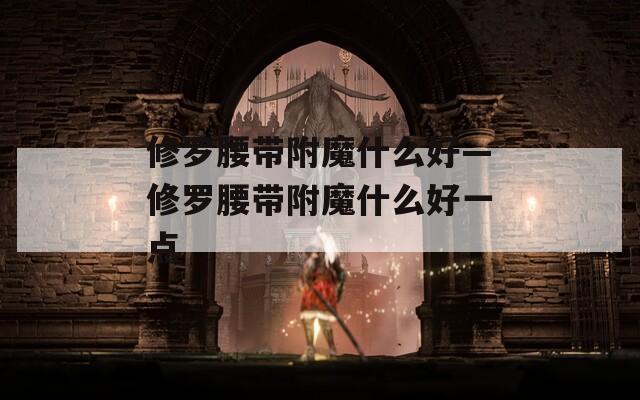 修罗腰带附魔什么好—修罗腰带附魔什么好一点