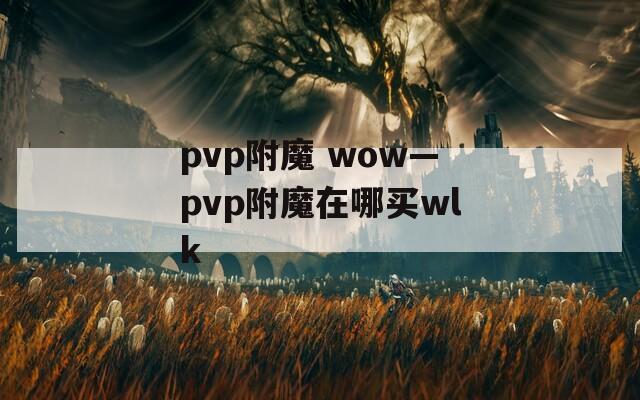 pvp附魔 wow—pvp附魔在哪买wlk