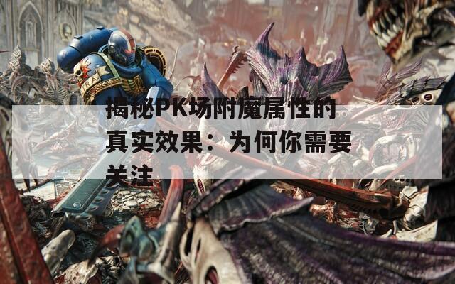 揭秘PK场附魔属性的真实效果：为何你需要关注