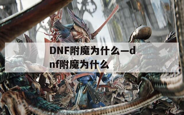 DNF附魔为什么—dnf附魔为什么