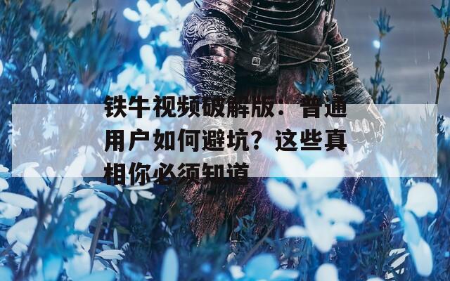 铁牛视频破解版：普通用户如何避坑？这些真相你必须知道