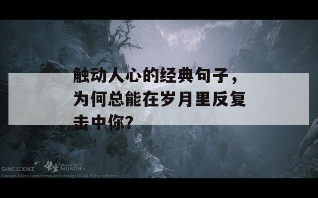 触动人心的经典句子，为何总能在岁月里反复击中你？