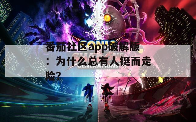 番茄社区app破解版：为什么总有人铤而走险？