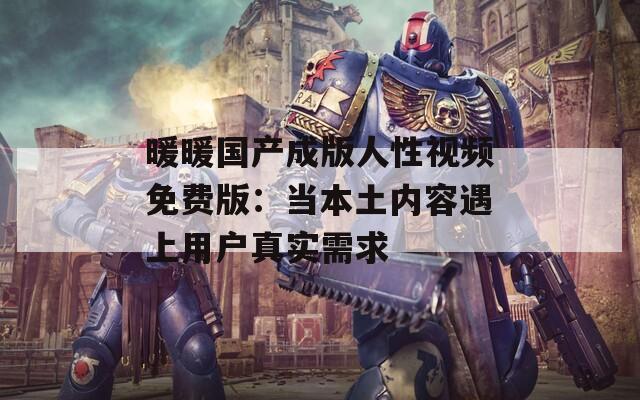 暖暖国产成版人性视频免费版：当本土内容遇上用户真实需求