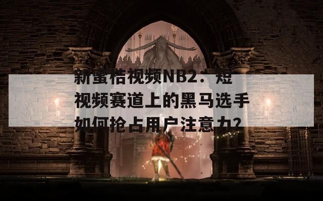 新蜜桔视频NB2：短视频赛道上的黑马选手如何抢占用户注意力？