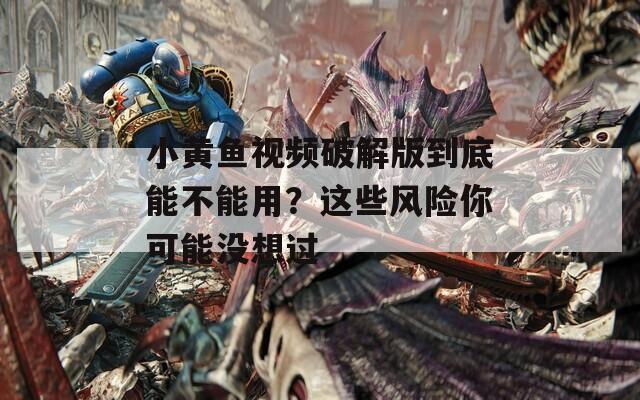 小黄鱼视频破解版到底能不能用？这些风险你可能没想过