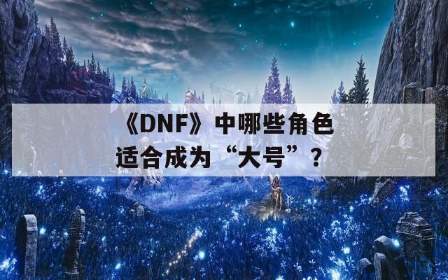 《DNF》中哪些角色适合成为“大号”？