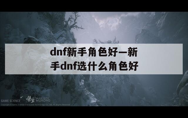dnf新手角色好—新手dnf选什么角色好